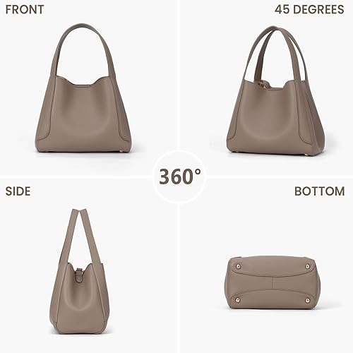 Borsa a mano di medie dimensioni, borse a secchiello da donna, borsa a tracolla morbida, borsa a spalla di design alla moda